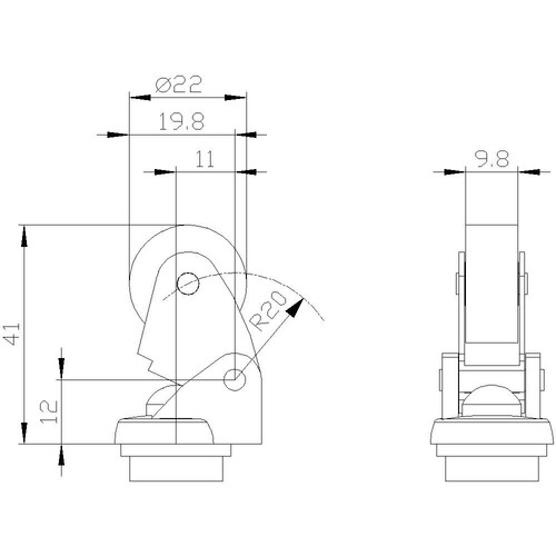 3SE50000AE04 Siemens Antriebskopf für Positionsschalter 3SE51/52 Rollenhebel  Produktbild Additional View 1 L