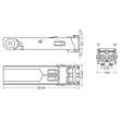 852-202 Wago SFP Module 100BASE, FX Multi- Mode 1310 nm LC, 2 km, DDM, Extr Produktbild Additional View 2 S