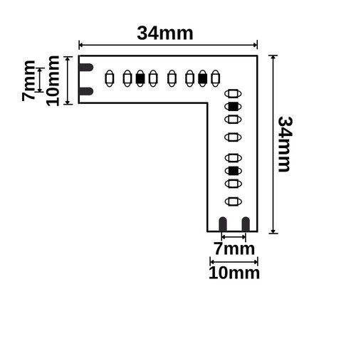 115187 Isoled Eckverbindung leuchtend 0,5W für CRI927 Linear10 Flexband, 24V, Produktbild Additional View 1 L