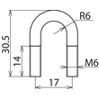 306231 Dehn Seilklemme 50-70 qmm M6 Edelstahl 1,4301 AISI 304 Produktbild Additional View 2 S