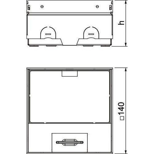 7368290 Obo UDHOME- ONE GV15V Bodensteckdose mit VDE- Steckdose 140x1 Produktbild Additional View 1 L