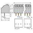 250-104 Wago Leiterplattenklemme, Drücker, 1,5 mm², Rastermaß 3,5 mm, 4-  Produktbild Additional View 1 S