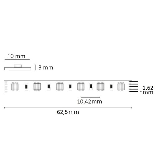 115506 Isoled LED SIL RGB+WW Flexband, 24V, 19W, 4in1 Chip, 96 LED/m Produktbild Additional View 1 L