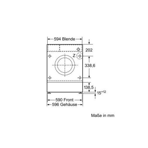 WIW28443 Bosch Einbauwaschmaschine 8 kg 1400 U/min Produktbild Additional View 5 L