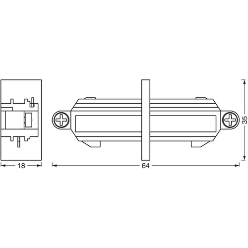 4058075764026 Ledvance TRACKLIGHT LINEAR CONNECTOR BK Produktbild Additional View 1 L