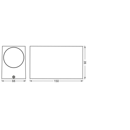 4058075763647 Ledvance ENDURA CLASSIC SQUARE UPDOWN BKGU10 Produktbild Additional View 1 L