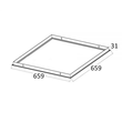 114613 Isoled Einbaurahmen weiß RAL 9016 für LED Panel 625x625 Produktbild Additional View 1 S