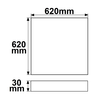 115894 Isoled LED Panel ECO Backlight Line 625 UGR19 2H/2H, CRI80, 36W, neutr Produktbild Additional View 1 S