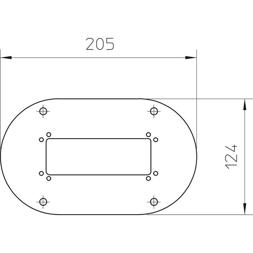 6290124 Obo ISSBP70140WA Bodenplatte 205x124x3 Stahl bandverzinkt / kunststo Produktbild Additional View 1 L