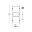 114801 Isoled LED Aufbauleuchtenprofil HIDE DOUBLE Aluminium schwarz RAL 9005, Produktbild Additional View 1 S