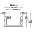 115938 Isoled LED Einbauprofil MAXI-EB V2, eloxiert L: 200cm Produktbild Additional View 1 S