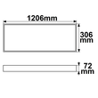 115249 Isoled Aufbaurahmen weiß RAL 9016, Höhe 7cm, für LED Panels 1200x300 Produktbild Additional View 1 S