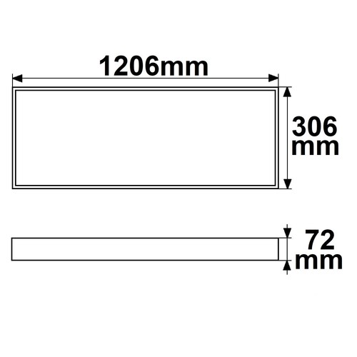 115249 Isoled Aufbaurahmen weiß RAL 9016, Höhe 7cm, für LED Panels 1200x300 Produktbild Additional View 1 L