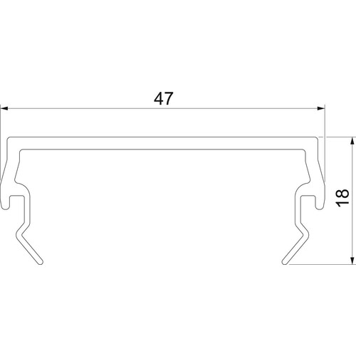 6113010 Obo GK- OT45RW Oberteil Rapid 45- 2 45x2000 Polyvinylchlorid reinweiß Produktbild Additional View 1 L