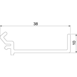 6113290 Obo GK- TW53 Trennwand für Rapid 45- 2 38x13x2000 Polyvinylchlorid licht Produktbild Additional View 1 S