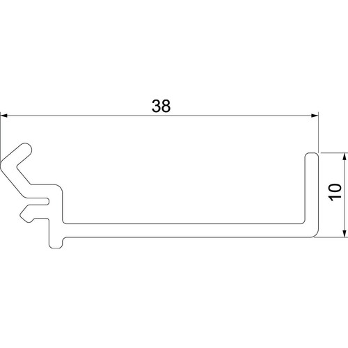 6113290 Obo GK- TW53 Trennwand für Rapid 45- 2 38x13x2000 Polyvinylchlorid licht Produktbild Additional View 1 L