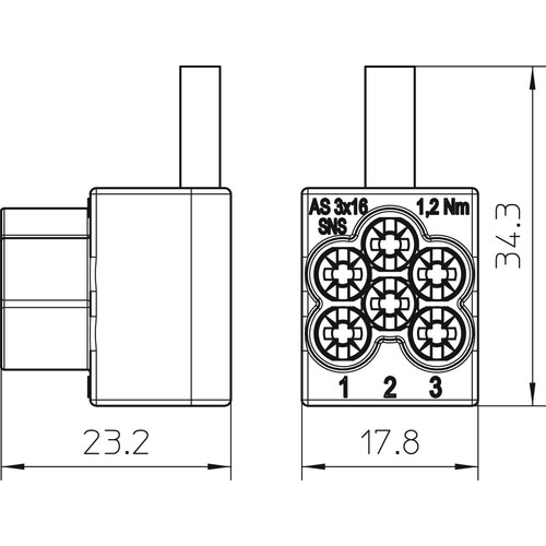 5012010 Obo AS 3x16 Anschlussklemme 3x16mm² 16mm² lichtgrau 7035 Produktbild Additional View 1 L