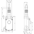 3SE71501BH00 Siemens Seilzugschalter Metallg., 2x M20x1,5 1S+2Ö, Rastung EN  Produktbild Additional View 1 S