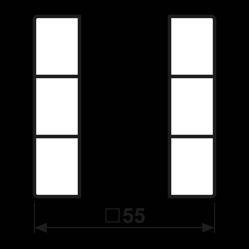 A503TSASWM Jung Tastensatz komplett 3fach graphitschwarz matt Produktbild Additional View 1 L