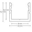 115529 Isoled LED Aufbauprofil SURF8 Aluminium eloxiert, 300cm Produktbild Additional View 1 S