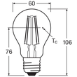 4099854054396 Ledvance LEDCLA60 DIM 7W 827 FILCL E27 P Produktbild Additional View 2 S