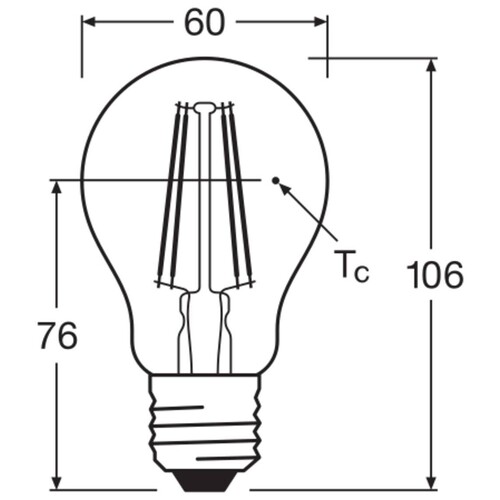 4099854054396 Ledvance LEDCLA60 DIM 7W 827 FILCL E27 P Produktbild Additional View 2 L