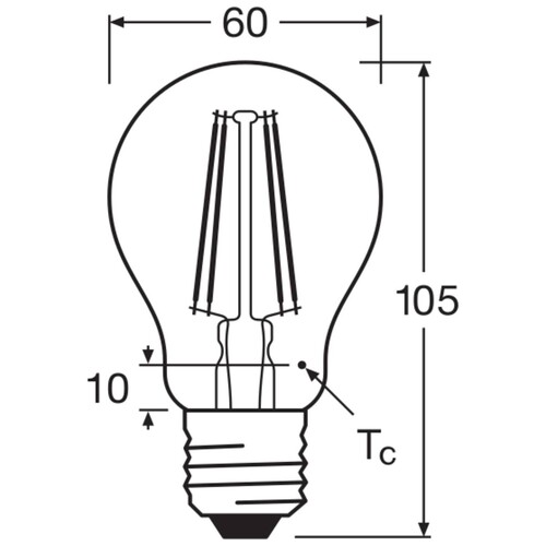 4099854062582 Ledvance LED CLA60 6.5W 827 FILCL E27 P Produktbild Additional View 2 L