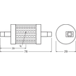 4099854049736 Ledvance LED LINE78 75 8W 827 R7S P Produktbild Additional View 2 S