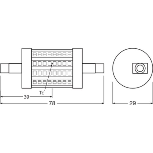 4099854049736 Ledvance LED LINE78 75 8W 827 R7S P Produktbild Additional View 2 L