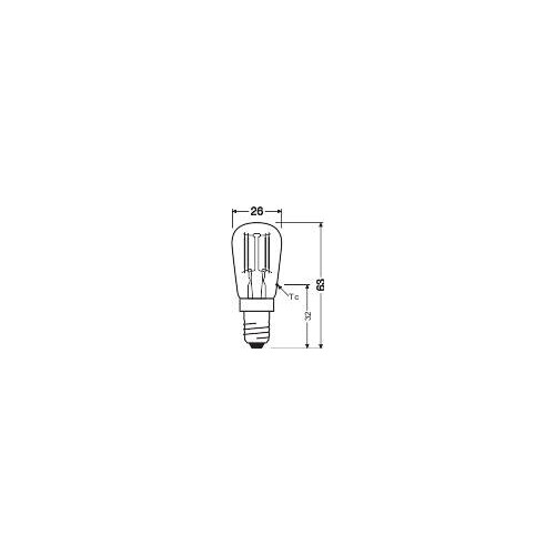 4099854066320 Ledvance LED T26 25 2.8W 827 FIL E14 P Produktbild Additional View 2 L