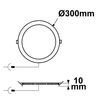115597 Isoled LED Downlight, 24W, rund ultraflach weiß, 300mm, Colorswitch 300 Produktbild Additional View 1 S