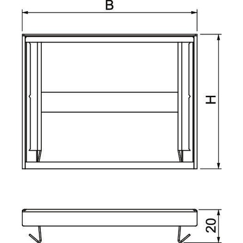 7218090 Obo PLM EP 0810 FS Endstück mit Brandschutzgewebe 105x20x81 Stahl bandv Produktbild Additional View 1 L