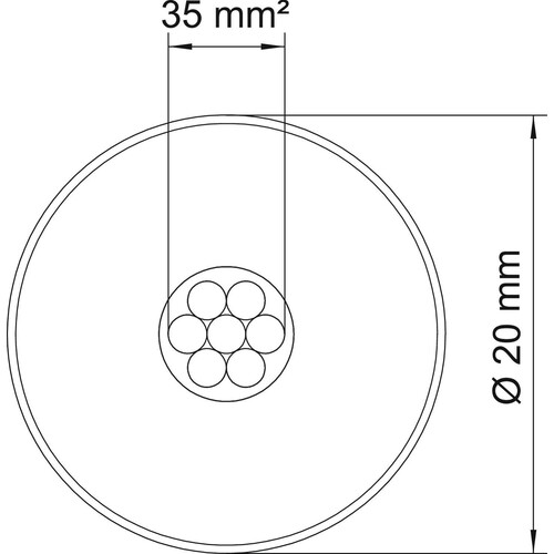 5408008 Obo isCon Pro 75 SW Isolierte Ableitung 100 m Trommel ø 20mm schwarz Produktbild Additional View 2 L