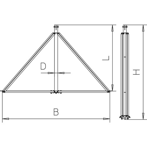 5408969 Obo isFang 3B- 150 Dreibeinstativ für isolierten Fangmast Produktbild Additional View 2 L