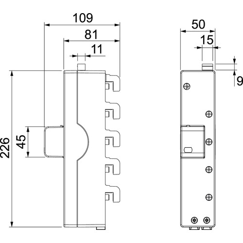 5096963 Obo MCF30- NAR- TT+FS LightningController Rail dreipolig mit Produktbild Additional View 2 L