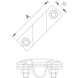 5001633 Obo 2760 20 V4A Anschlusslasche für Runddraht 20mm Edelstahl, rostfrei Produktbild Additional View 2 S