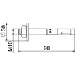 3498691 Obo BZ3 10x90/0-30 Bolzenanker BZ3 mit großer Unterlegscheibe M10x90 S Produktbild 1 S