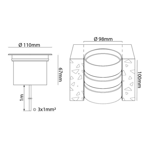 630070 SG Leuchten NEMO II MINI 170lm 3000K Ra  80 Phasenabschnitt Produktbild Additional View 1 L