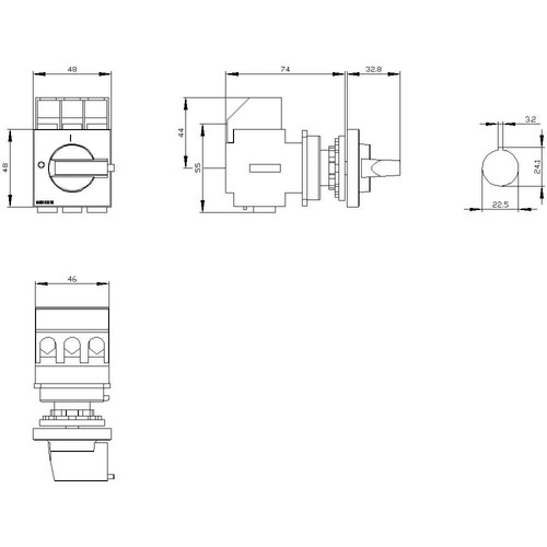 3LD22500TK11 Siemens SENTRON, Lasttrennschalter 3LD, Hauptschalter, 3 Produktbild Additional View 2 L