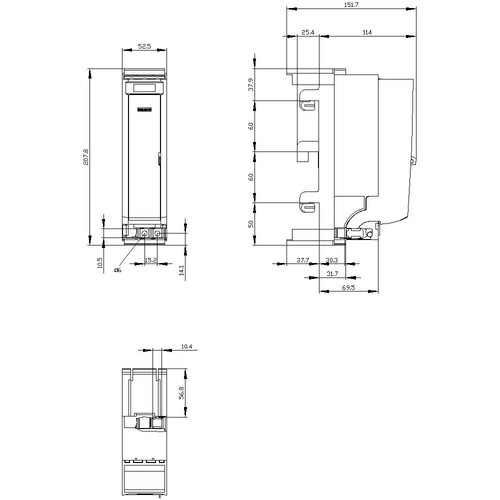3NP11131BC20 Siemens SENTRON, Sicherungslasttrennschalter 3NP1, 3- po Produktbild Additional View 2 L
