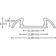 115543 Isoled LED Aufbauprofil SURF11 Aluminium eloxiert, 300cm Produktbild Additional View 1 S