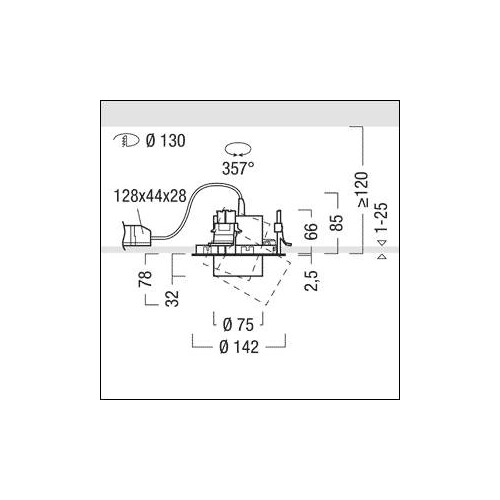 60715587 Zumtobel V2-R S 1700-940 SWI VOPT BK BK Produktbild Additional View 1 L