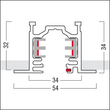60211198 Zumtobel 3PH/L3+DALI TRACK-R 3000 BK Produktbild Additional View 1 S