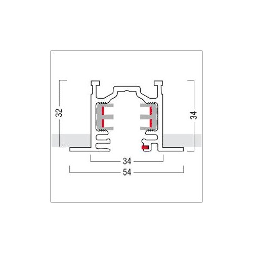 60211198 Zumtobel 3PH/L3+DALI TRACK-R 3000 BK Produktbild Additional View 1 L