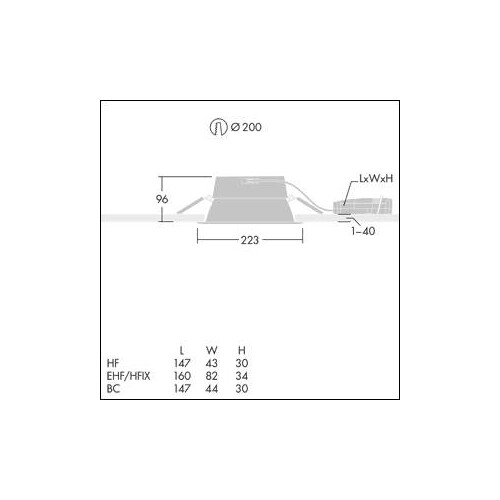 96108667 Thorn CHAL3 200 3000-840 EHF RSB Produktbild Additional View 1 L