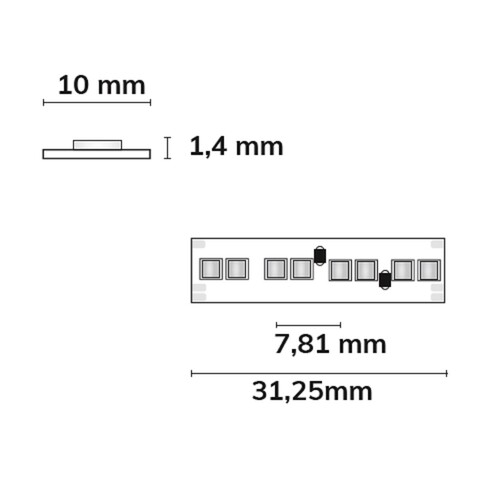 115626 Isoled LED HEQ919/940 Linear Flexband, 24V, 7W+7W, IP20, weißdynamis Produktbild Additional View 1 L