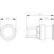 3SU10501AD200AA0 Siemens Pilzdrucktaster, 22mm, rund, Metall, ho Produktbild Additional View 1 S