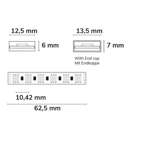 115507 Isoled LED AQUA RGB+WW Flexband, 24V, 19W, IP68, 96 LED/m Produktbild Additional View 1 L