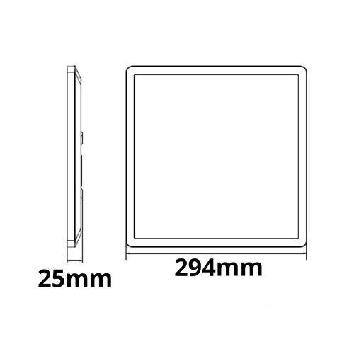 115893 Isoled LED Deckenleuchte Slim300 eckig, IP44, 18W, weiß, Up&Down Produktbild Additional View 1 L