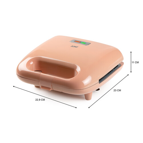 DO1106C Domo Snack Party 2-in-1 Sandwichmaker und Waffeleisen rosa Produktbild Additional View 9 L